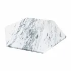 Prato Hexagonal em Mármore Carrara Branco ou Marquinia Preta - Ludivine Viadurini