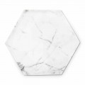 Placa de design hexagonal em mármore branco de Carrara fabricado na Itália - Sintia