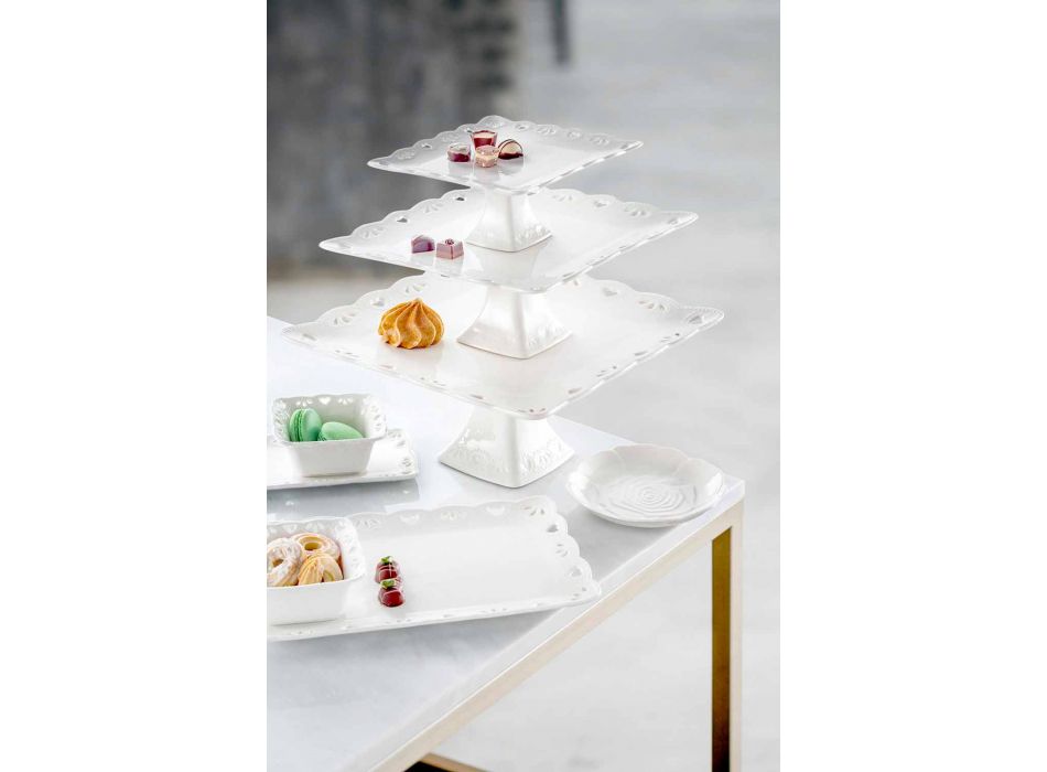 12 peças de porcelana elegante prato decorado à mão - Rafiki Viadurini