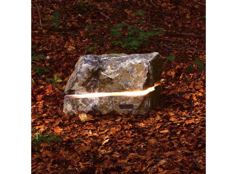 Pedra iluminadora com difusor de som Fior di Pesco Carnico Sound Viadurini