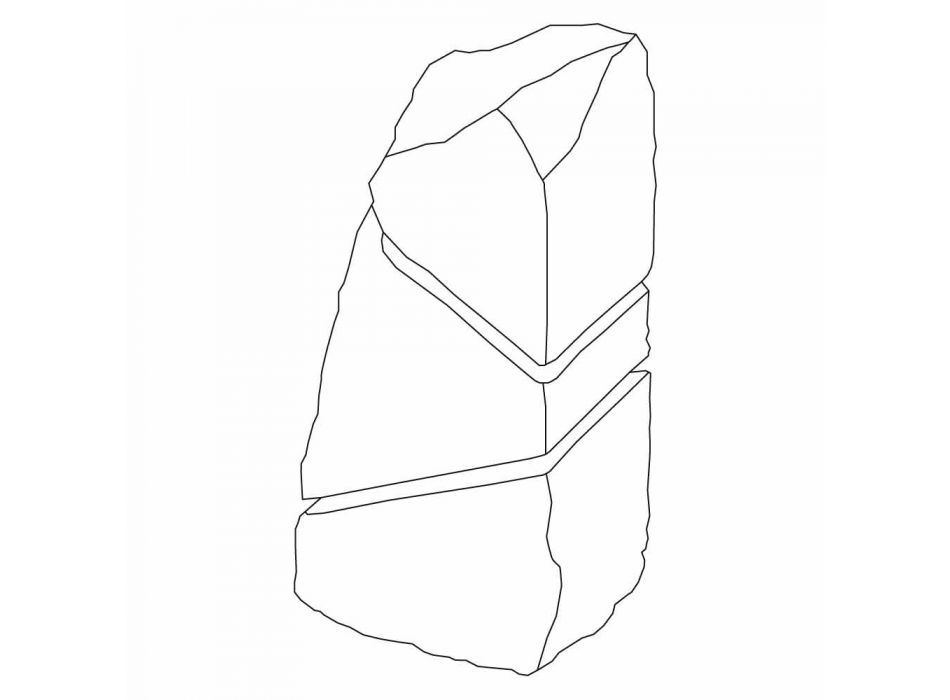 Pedra luminosa em mármore Fior di Pesco Carnico com Cruz Led, peça única Viadurini