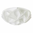 3 luzes lâmpada do teto feita na Itália branco pérola, diâmetro 51 cm, Lena Viadurini