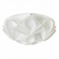 3 luzes de teto Lena, design moderno, branco pérola, 51 cm de diâmetro.