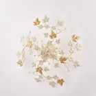 Luminária de teto com 6 lâmpadas em metal e cristal para interiores com estilo sofisticado – Orchidea Viadurini