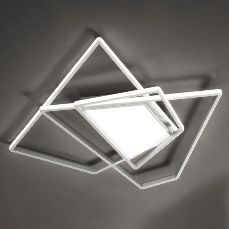 Candeeiro de parede LED regulável em ouro ou metal prateado - galáctico Viadurini