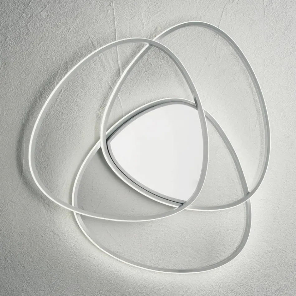 Luminária de teto Luminária de parede LED em ouro ou prata com acabamento metálico - Rosella Viadurini