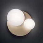 Candeeiro de parede em vidro fundido com estrutura metálica - andorinha Viadurini