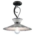 Candeeiro de Teto Artesanal em Cerâmica Efeito Bordado Pintado à Mão - Ravenna Viadurini