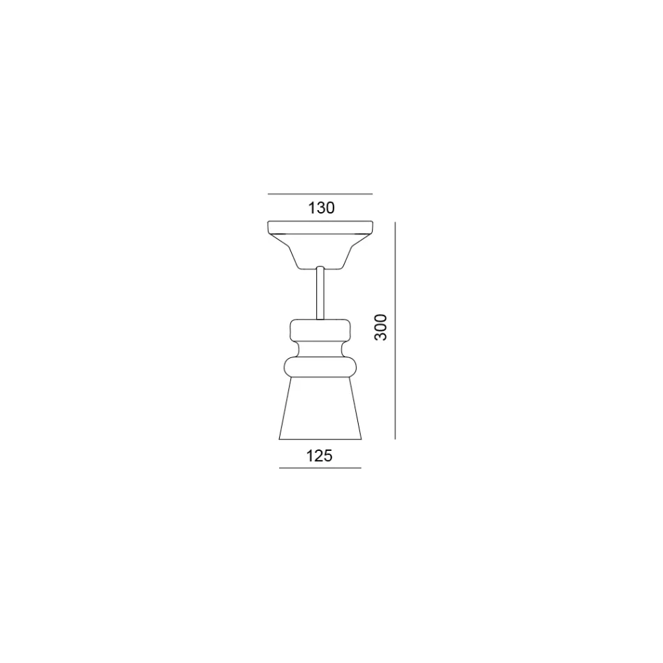 Candeeiro de tecto feito à mão em Majólica e Alumínio Made in Italy - Toscot Battersea Viadurini