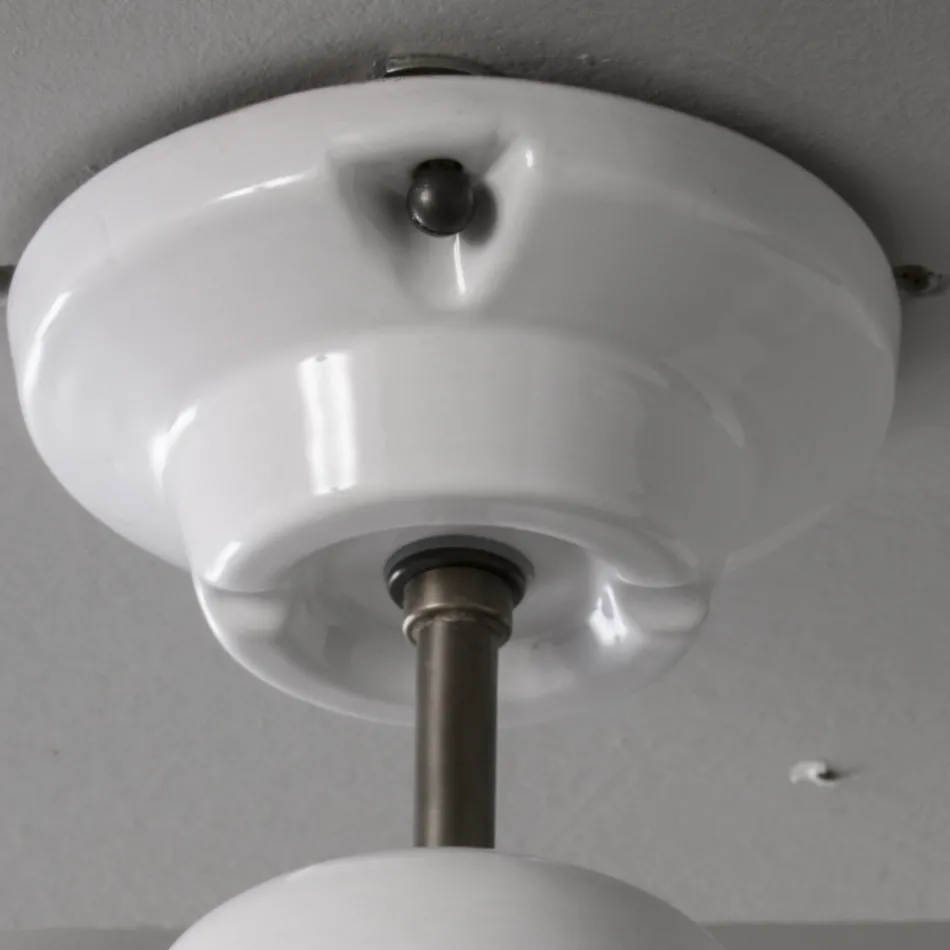 Candeeiro de tecto feito à mão em Majólica e Alumínio Made in Italy - Toscot Battersea Viadurini