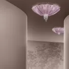 Candeeiro de teto feito à mão em vidro veneziano e metal feito na Itália - Fabiana Viadurini