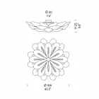 Candeeiro de tecto artesanal em vidro veneziano fumado, fabricado na Itália - Minos Viadurini