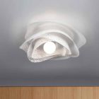Design moderno branco lâmpada de teto diâmetro 55 cm Antalya, made in Italy Viadurini
