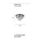 Lâmpada de teto clássica de metal dourado e pingentes de cristal de luxo - Jerome Viadurini