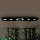 Luminária de Teto com Placa de Vidro Plana e Rebaixamento - Kora Viadurini