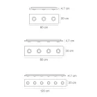 Luminária de Teto com Placa de Vidro Plana e Rebaixamento - Kora Viadurini