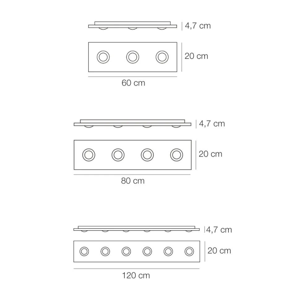 Luminária de Teto com Placa de Vidro Plana e Rebaixamento - Kora Viadurini