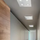 Luminária de Teto com Placa de Vidro Plana e Rebaixamento Fabricada na Itália - Kora Viadurini
