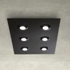 Luminária de Teto com Placa de Vidro Plana e Rebaixamento Fabricada na Itália - Kora Viadurini