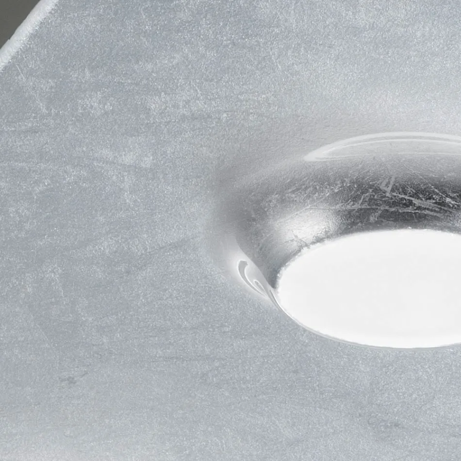 Luminária de Teto com Placa de Vidro Plana e Rebaixamento Fabricada na Itália - Kora Viadurini