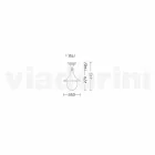 Luminária de teto de jardim em alumínio fundido feito na Itália, Anusca Viadurini