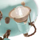 projeto lâmpada do teto com três holofotes estilo industrial Allison Ferroluce Viadurini