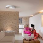 Candeeiro de tecto de sala de estar de design moderno em gesso branco mate - alcaçuz Viadurini