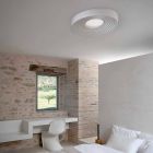 Candeeiro de tecto de sala de estar de design moderno em gesso branco mate - alcaçuz Viadurini