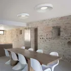 Candeeiro de tecto de sala de estar de design moderno em gesso branco mate - alcaçuz Viadurini