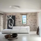 Candeeiro de tecto de sala de estar de design moderno em gesso branco mate - alcaçuz Viadurini