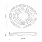 Candeeiro de tecto de sala de estar de design moderno em gesso branco mate - alcaçuz Viadurini