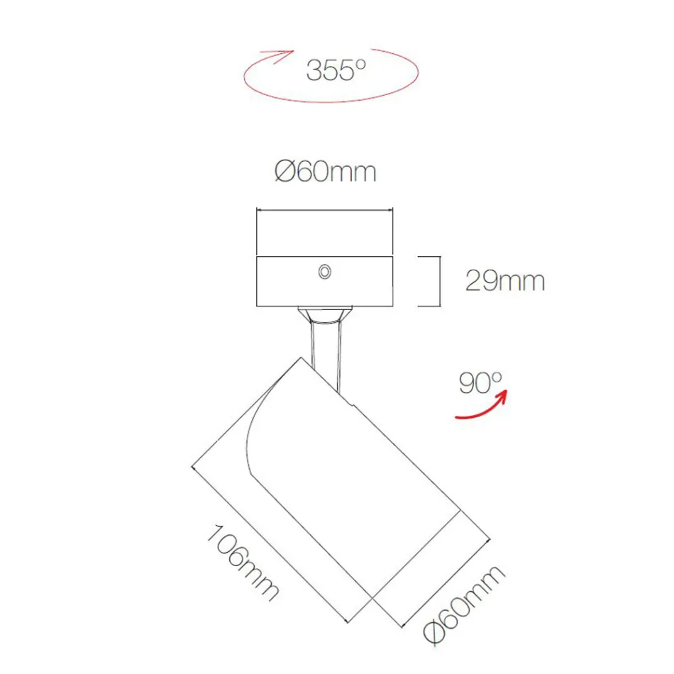 Refletor ajustável para teto em alumínio branco ou preto 4 peças - Lazzaro Viadurini