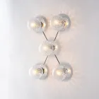 Luminária de teto de ferro fabricada na Itália para decoração de interiores - Como Viadurini