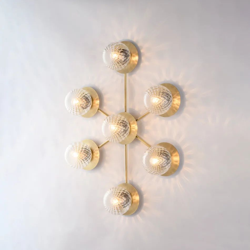 Luminária de teto de ferro fabricada na Itália para decoração de interiores - Como Viadurini