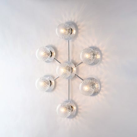 Luminária de teto de ferro fabricada na Itália para decoração de interiores - Como Viadurini