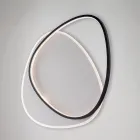 Luminária de teto metálica LED Ophiuchus preta e branca para iluminação de interiores. Viadurini