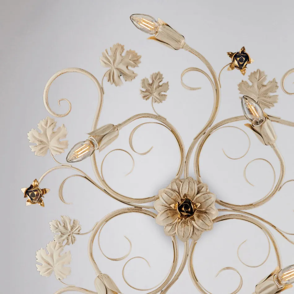 Luminária de teto LED cromada de fabricação italiana para espaços modernos – Fiore Viadurini