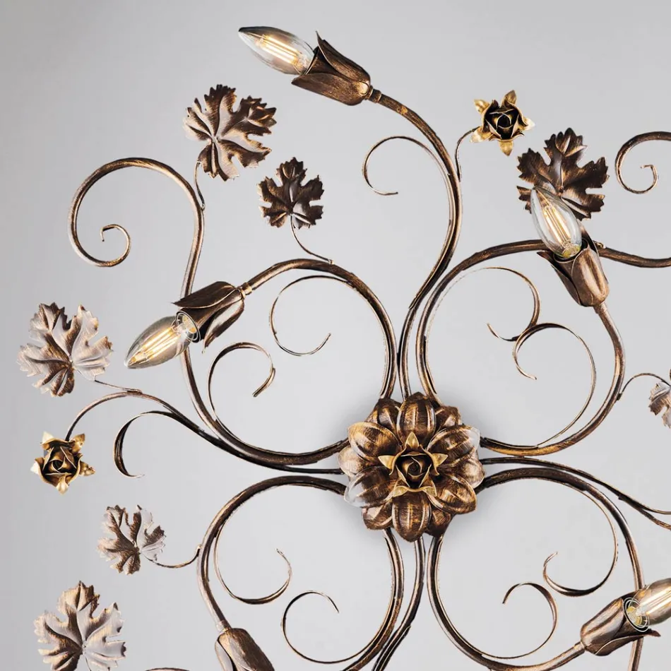 Luminária de teto LED cromada de fabricação italiana para espaços modernos – Fiore Viadurini