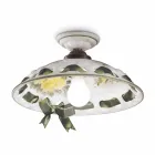 Candeeiro de tecto feito à mão em metal e cerâmica com Passanastri - Nápoles Viadurini