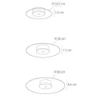 Luminária de teto metálica com difusor de plexiglass micropontilhado - Nora Viadurini