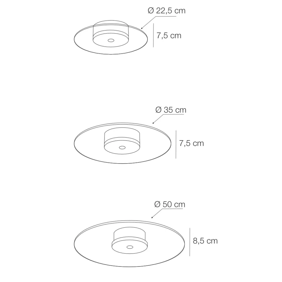 Luminária de teto metálica com difusor de plexiglass micropontilhado - Nora Viadurini