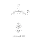 Candeeiro de teto de vidro e metal veneziano feito à mão na Itália - Jason Viadurini