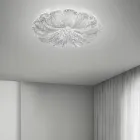 Luminária de teto em vidro veneziano e metal branco Made in Italy - Artemide Viadurini