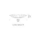 Luminária de teto em vidro veneziano e metal branco Made in Italy - Artemide Viadurini