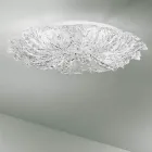 Luminária de teto em vidro veneziano e metal branco Made in Italy - Artemide Viadurini