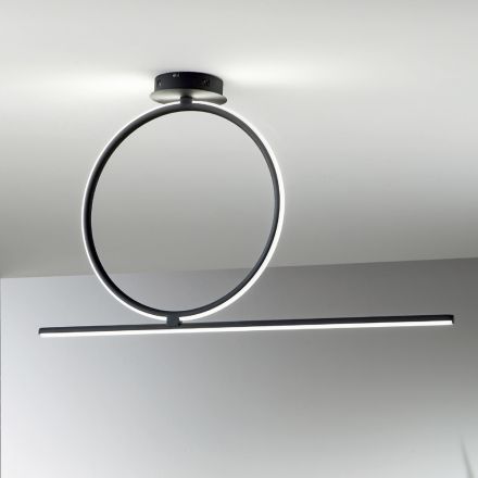 Plafon LED de metal regulável com difusor de silicone - Marmore Viadurini