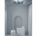 Candeeiro de tecto de vidro veneziano moderno feito à mão na Itália - Minos Viadurini