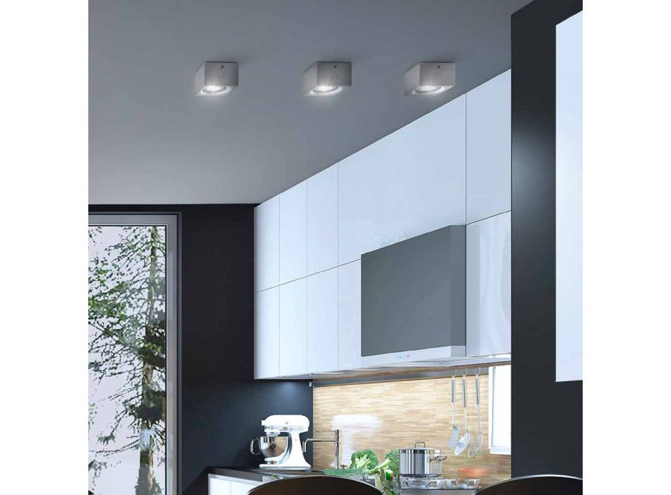 Gesso teto moderno design quadrado ou cimento Nadir Viadurini
