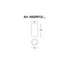 Cimento em teto redondo ou em gesso Nadir 12 Aldo Bernardi Viadurini