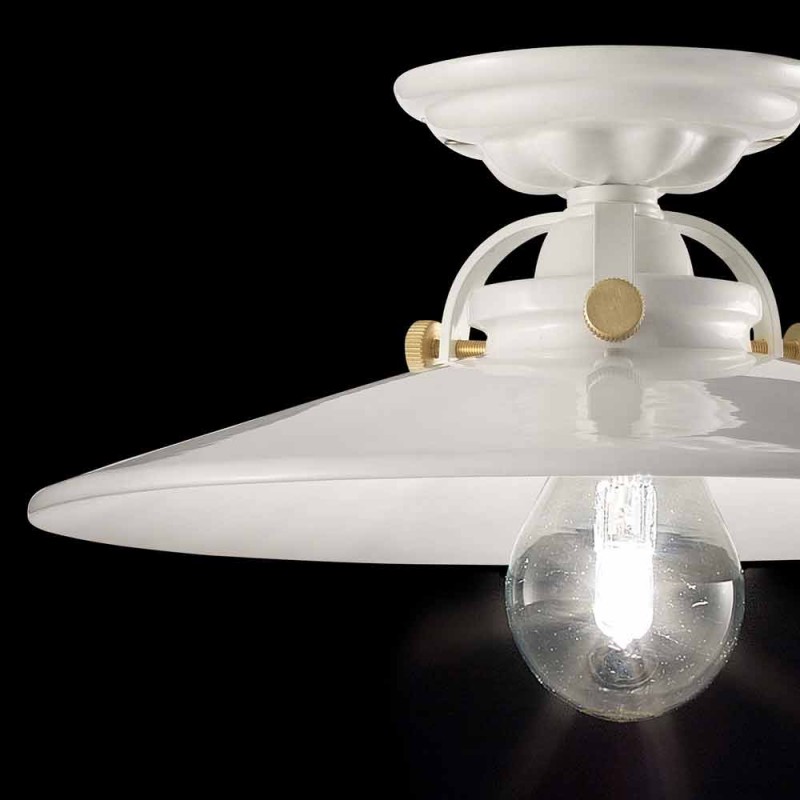 Lâmpada de teto design vintage em cerâmica polida e com ...